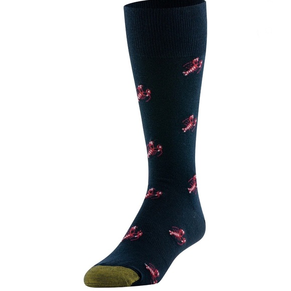GoldToe Edition Mens Lobsters Crew Socks Assorted, 3 Pack - Picture 4 of 12